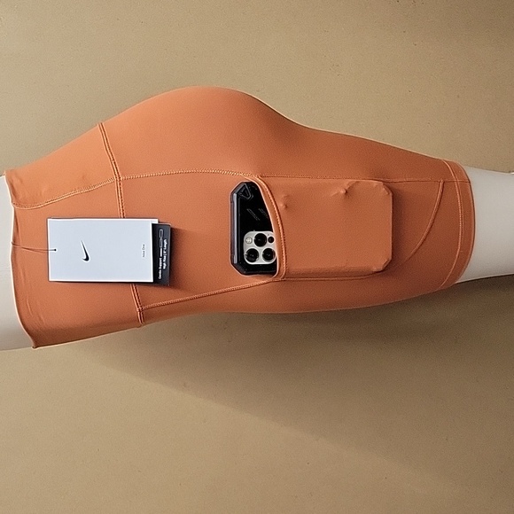 Women's High-Waisted Orange Shorts - Picture 5 of 9